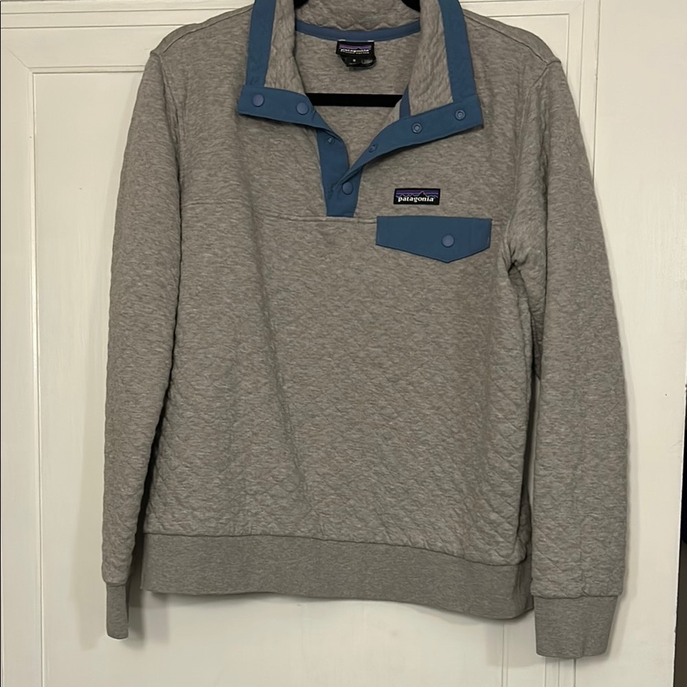 Patagonia Grey and Blue Pullover